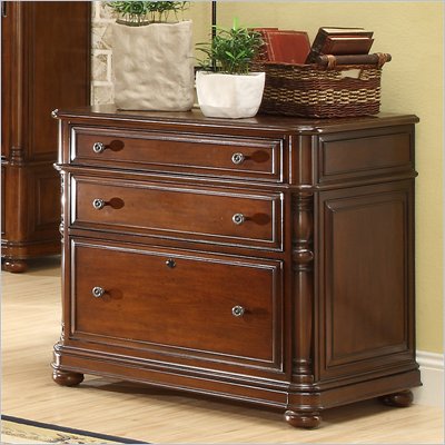 Riverside Furniture Bristol Court Lateral File Cabinet in Cognac Cherry