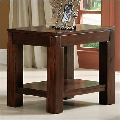 Riverside Furniture Castlewood End Table in Warm Tobacco