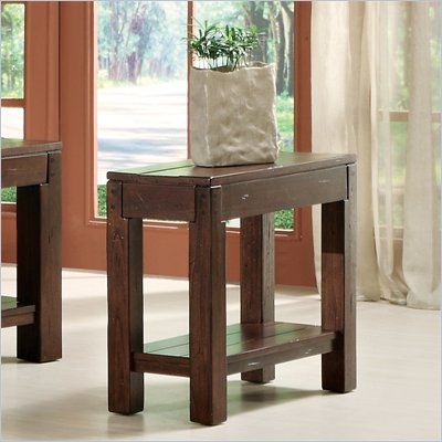 Riverside Furniture Castlewood Chairside Table in Warm Tobacco
