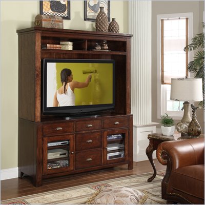 Riverside Furniture Castlewood Entertainment Center in Warm Tobacco