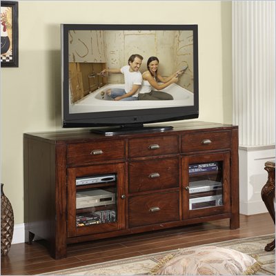 Riverside Furniture Castlewood Entertainment Console in Warm Tobacco