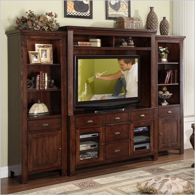 Riverside Furniture Castlewood Entertainment Center in Warm Tobacco