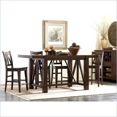 Riverside Furniture Castlewood Gathering Table in Warm Tobacco
