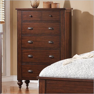 Riverside Furniture Castlewood 6-Drawer Chest in Warm Tobacco