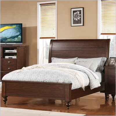 Riverside Furniture Castlewood Queen Bed in Warm Tobacco