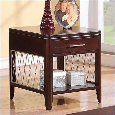 Riverside Furniture City Retreat Rectangular End Table in Ebony