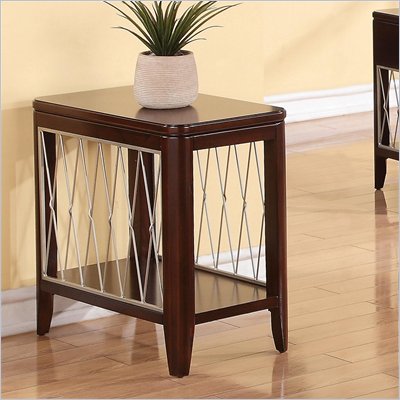 Riverside Furniture City Retreat Chairside Table in Ebony