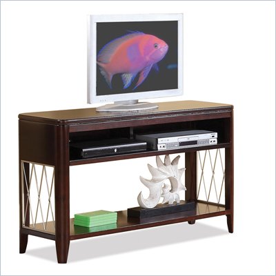 Riverside Furniture City Retreat Sofa Console Table in Ebony