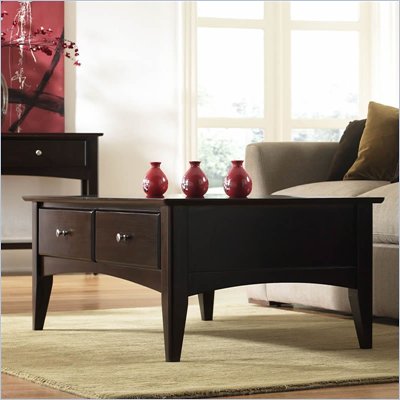 Riverside Furniture Cosmopolitan Storage Cocktail Table in Espresso