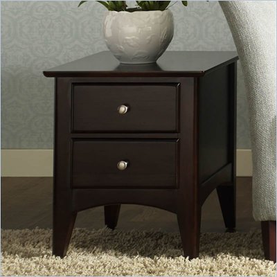 Riverside Furniture Cosmopolitan Two Drawer End Table in Espresso
