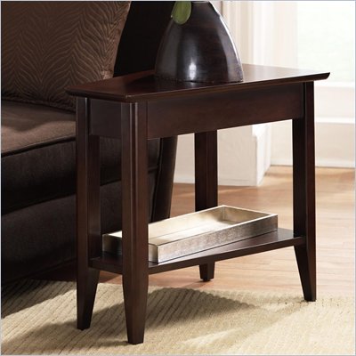 Riverside Furniture Cosmopolitan Wedge End Table in Espresso