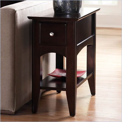 Riverside Furniture Cosmopolitan Chairside Table in Espresso