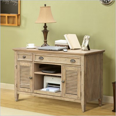 Riverside Furniture Coventry Credenza Desk in Weathered Driftwood