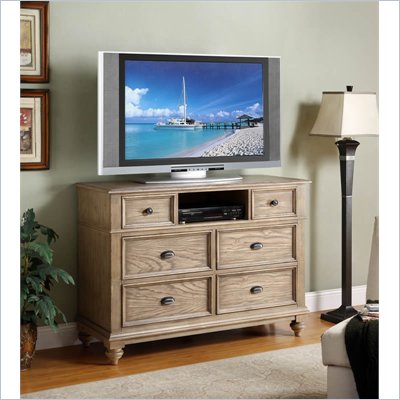 Riverside Furniture Coventry Entertainment Chest in Driftwood