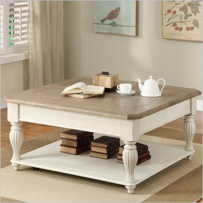 Riverside Furniture Coventry Two Tone Cocktail Table in Dover White