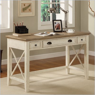 Riverside Furniture Coventry Two Tone Writing Desk in Dover White