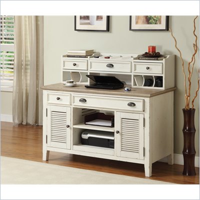 Riverside Furniture Coventry Two Tone Credenza & Hutch in Dover White