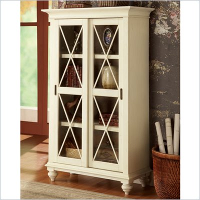 Riverside Furniture Coventry Two Tone Bookcase in Dover White