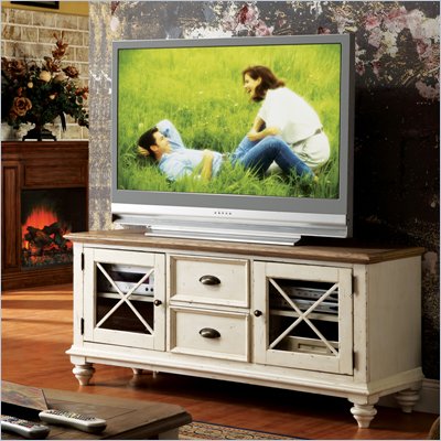 Riverside Furniture Coventry Two Tone TV Console in Dover White