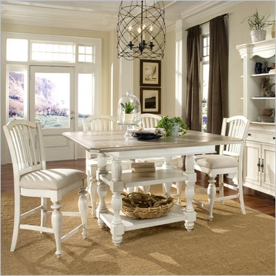 Riverside Furniture Coventry Two Tone Dining Table in Dover White