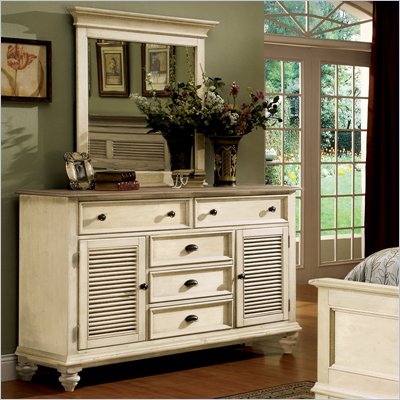 Riverside Furniture Coventry Two Tone Dresser in Dover White