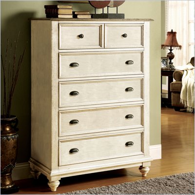 Riverside Furniture Coventry Two Tone 5-Drawer Chest in Dover White