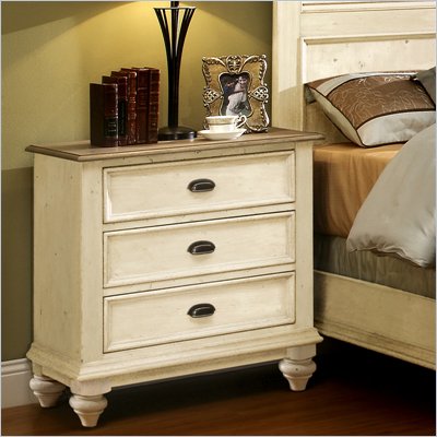 Riverside Furniture Coventry Two Tone Night Stand in Dover White