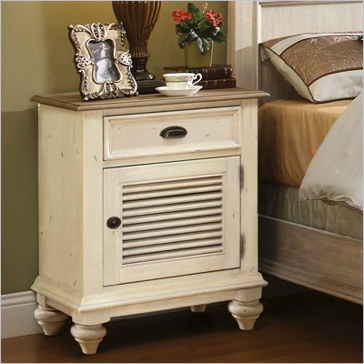 Riverside Furniture Coventry Two Tone Nightstand in Dover White