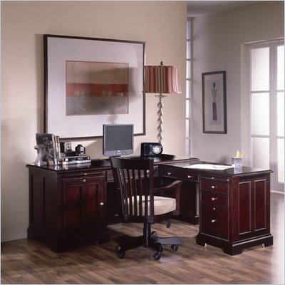 Riverside Furniture Crossings L Computer Workstation in Espresso
