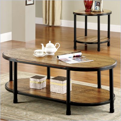 Riverside Furniture Debonair Oval Cocktail Table in Cask Aged Oak