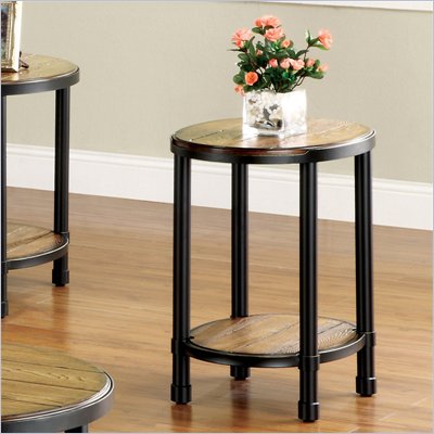 Riverside Furniture Debonair Oval Chairside Table in Cask Aged Oak