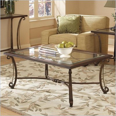 Riverside Delacourt Rectangular Cocktail Table in Highlands Cherry