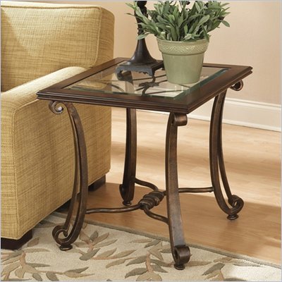 Riverside Furniture Delacourt Rectangular End Table Highlands Cherry