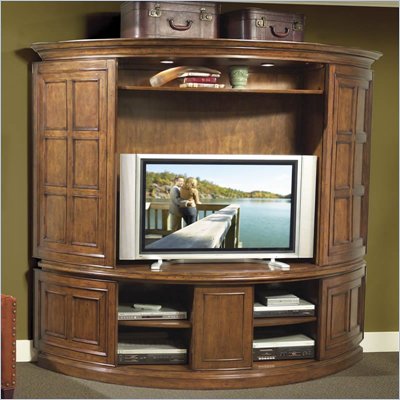 Riverside Furniture Delcastle Curved TV Stand and Deck