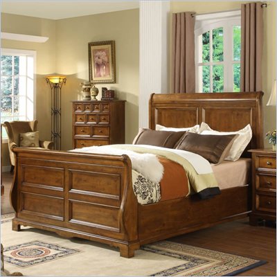 Antique Furniture Beds on Riverside Furniture Delcastle Sleigh Bed In Antique Irish Pine Finish