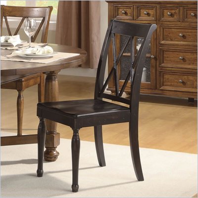 Riverside Furniture Delcastle Side Dining Chair in Aged Black