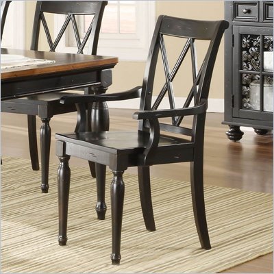 Riverside Furniture Delcastle Arm Chair in Aged Black