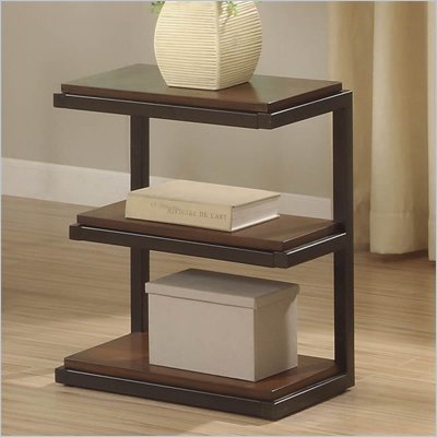 Riverside Furniture Escapade Chairside Table in Sweet Rosy Brown