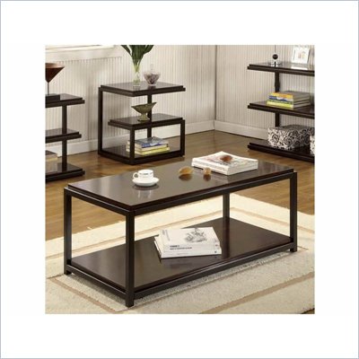 Riverside Furniture Escapade Rectangular Cocktail Table in Dark Walnut