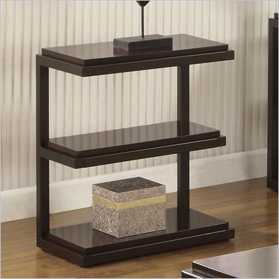 Riverside Furniture Escapade Chairside Table in Dark Walnut