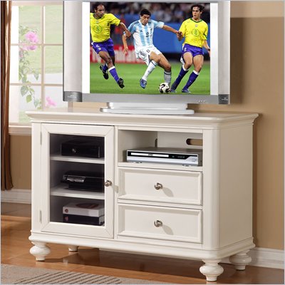 Riverside Furniture Evening Tide TV Console in Captiva White