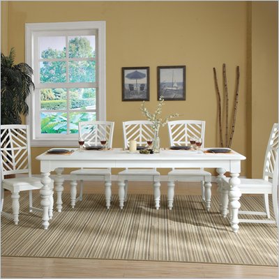 Riverside Furniture Evening Tide Dining Table in Captiva White