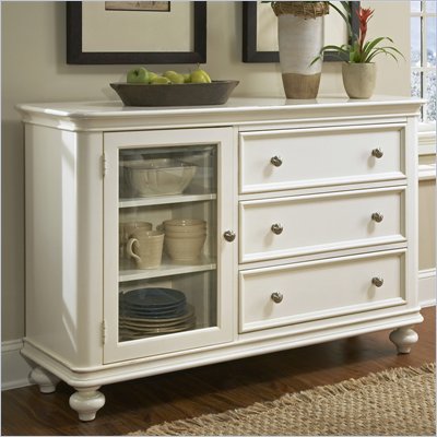 Riverside Furniture Evening Tide Sideboard in Captiva White