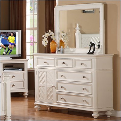Riverside Furniture Evening Tide Dresser in Captiva White