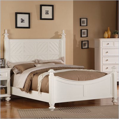 Riverside Furniture Evening Tide Queen Bed in Captiva White
