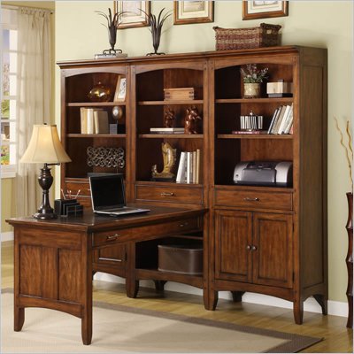 Riverside Furniture Falls Village Workstation in Distresed Cherry