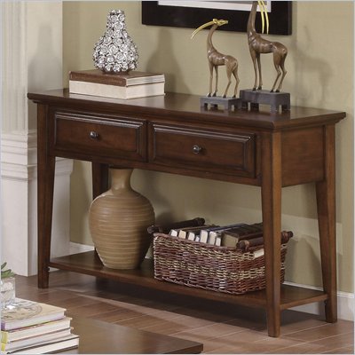 Riverside Furniture Hilborne Sofa Table in Burnished Cherry