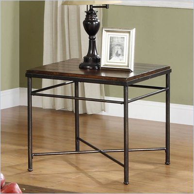 Riverside Furniture Logan Square End Table in Aged Pine