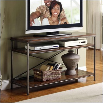 Riverside Furniture Logan Square Console Table in Aged Pine
