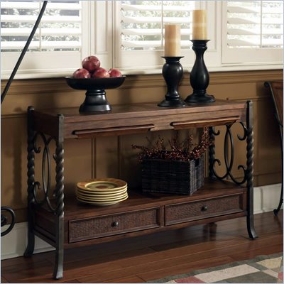 Riverside Furniture Medley Sofa Table in Camden / Wildwood Taupe
